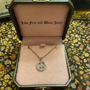 Juicy Couture Peace Sign Necklace